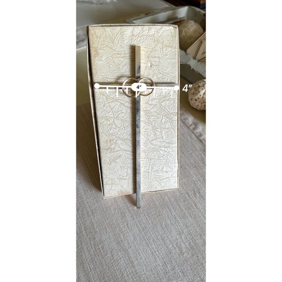 Vintage Wedding Cross With Interlocking Rings Union Marriage Keepsake - Picture 12 of 13